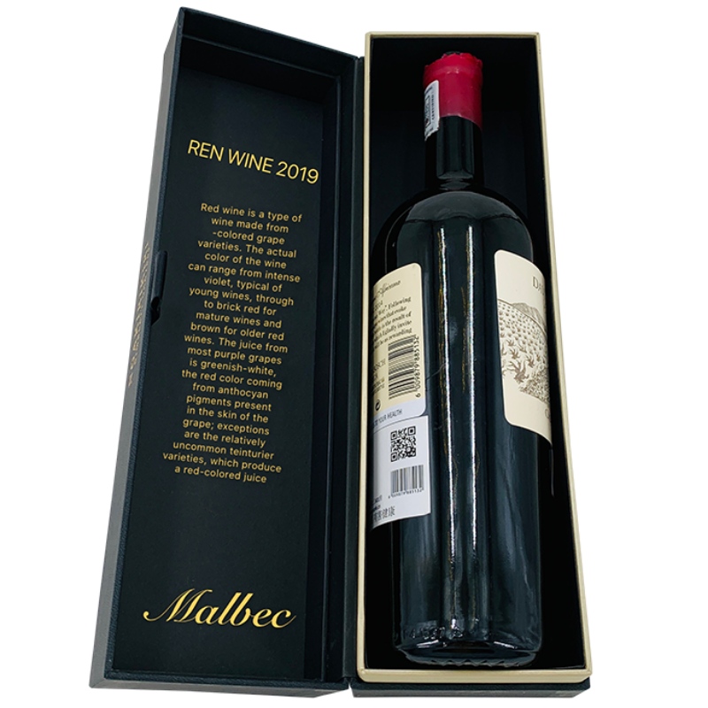 Scatola di imballaggio per vino personalizzata di lusso con interno in EVA nera